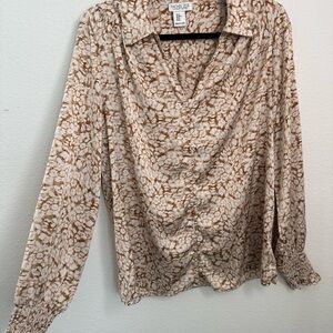 Rachel Zoe Women's Cream and Brown Top
